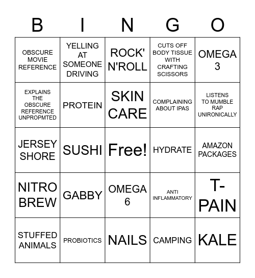 Alexis Bingo Card
