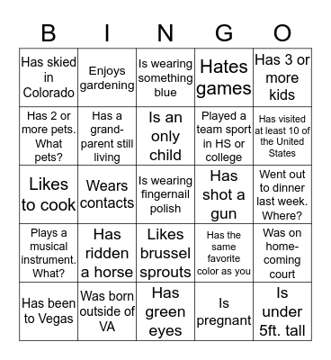 Women's Bible Study Bingo!! Bingo Card