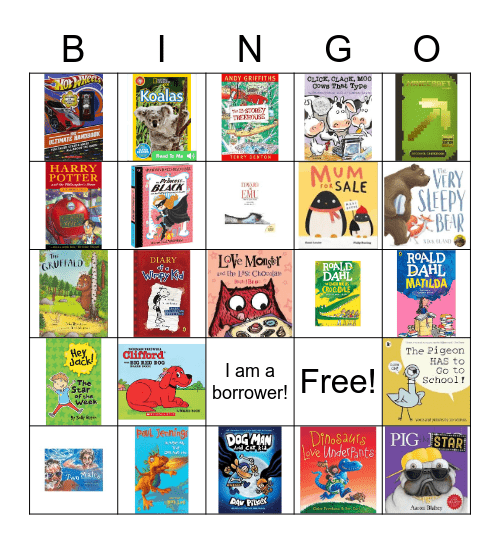 Can you spot the book? Bingo Card