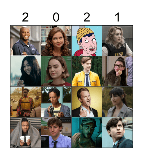 Fav Characters Bingo Card