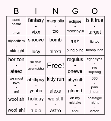 nxrnxsamxra23 Bingo Card