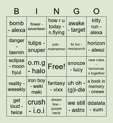 @springtaey7 Bingo Card