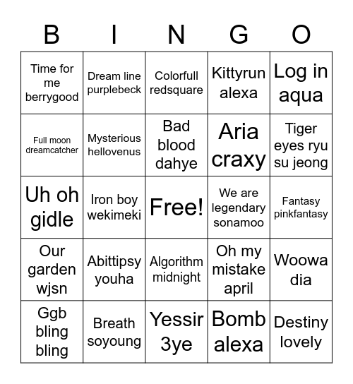Linolvr Bingo Card