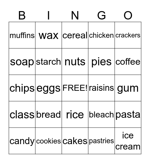 Unit One and Two Bingo Card