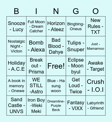 @bamgyubear13 Bingo Card