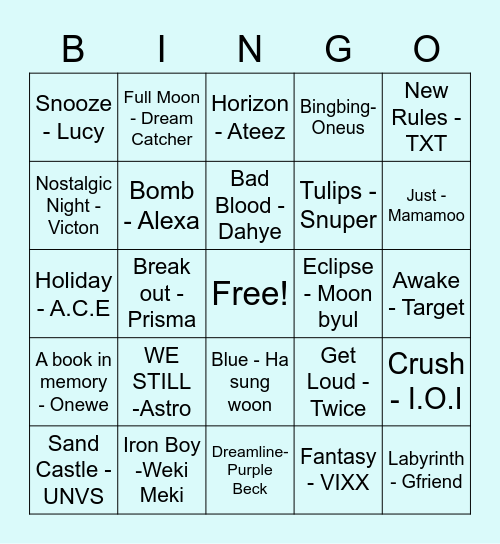 @bamgyubear13 Bingo Card
