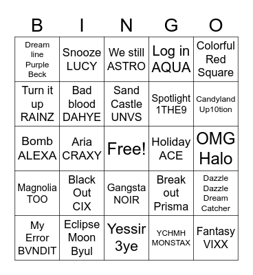 VelAhga7 Bingo Card