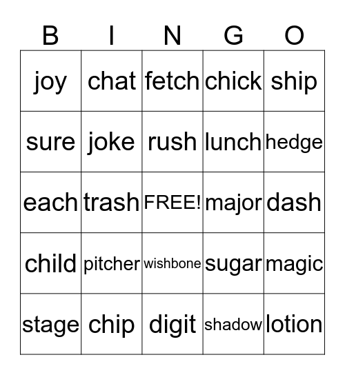 sh-ch-j Bingo Card