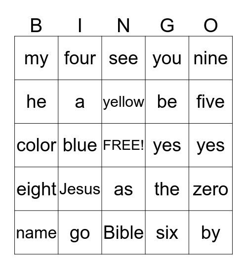 Mrs. Beckley's Kinder-Bugs Bingo Card