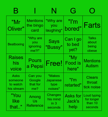 Oscar Daily Bingo Card Bingo Card
