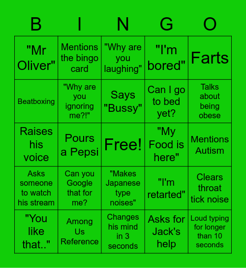 Oscar Daily Bingo Card Bingo Card