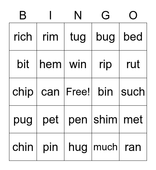 Blends Bingo L11 Bingo Card