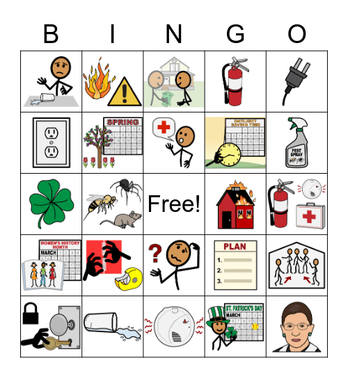 March Vocabulary Bingo Card