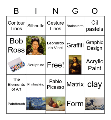 Art Bingo Card