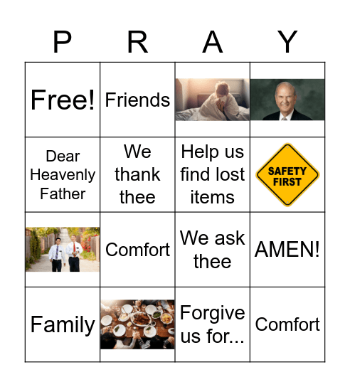 Prayer Bingo Card