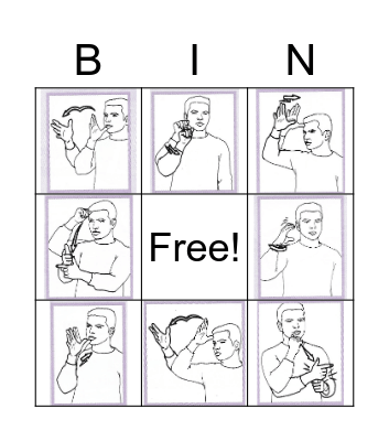 ASL Family Signs Bingo Card