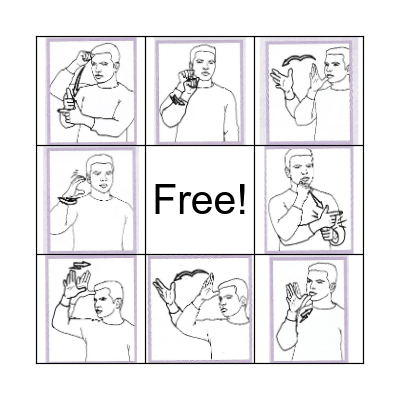 ASL Bingo Family Signs Bingo Card