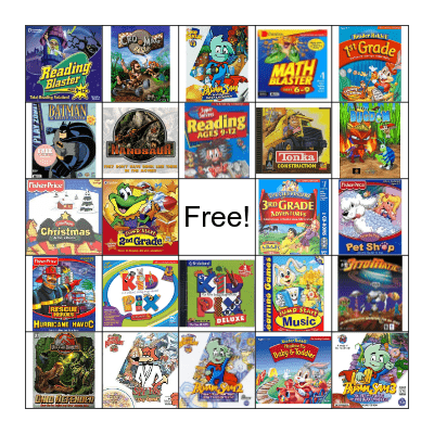 CD Roms Lost To Time Bingo Card