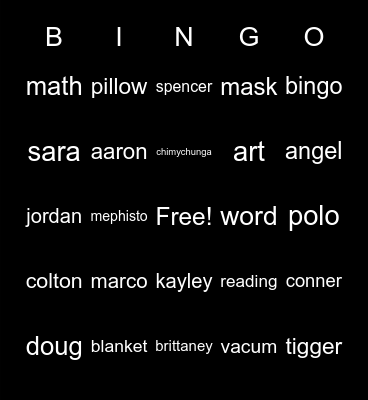 ashton kutcher Bingo Card