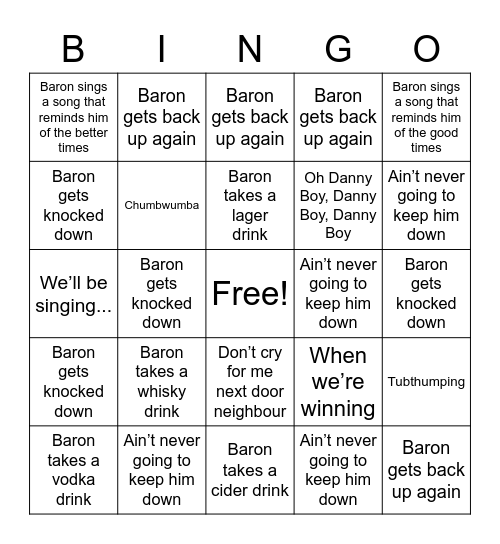 Sample Meta Card Bingo Card