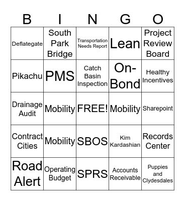 SBOS Bingo Card