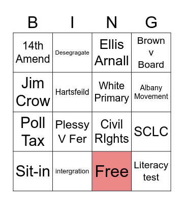 Cool Bingo Card