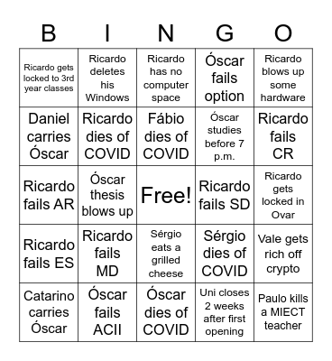 MIECT BINGO Card