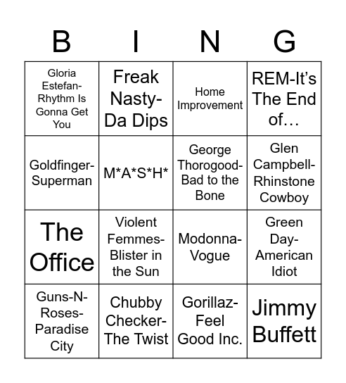 Coverall Bingo Card