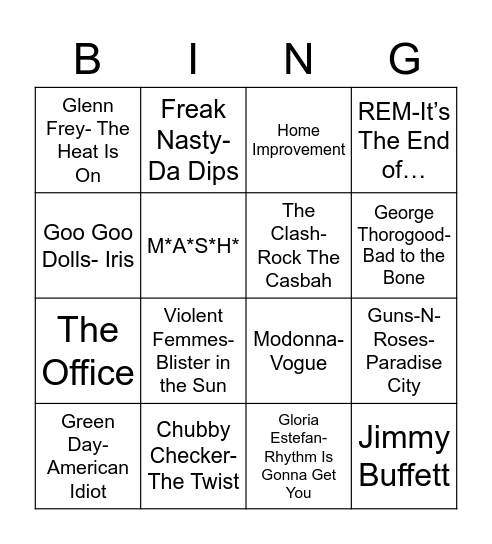 Coverall Bingo Card