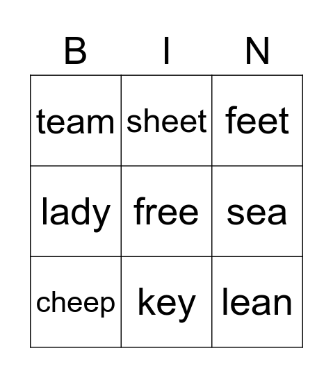 Bingo Card