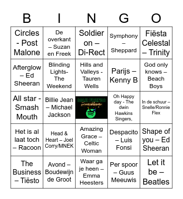 Solid Friends MUZIEKBINGO Card