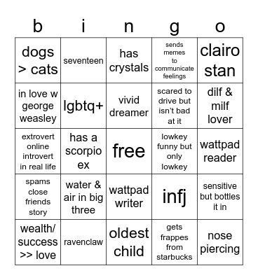 jordan Bingo Card