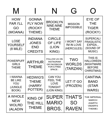 MINGO AT THE CHAMBER R2 Bingo Card