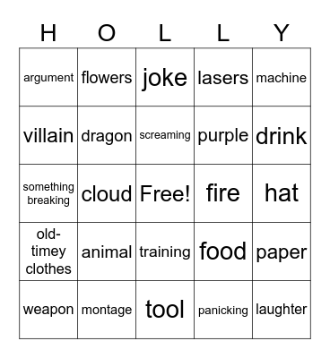 Movie Bingo Card