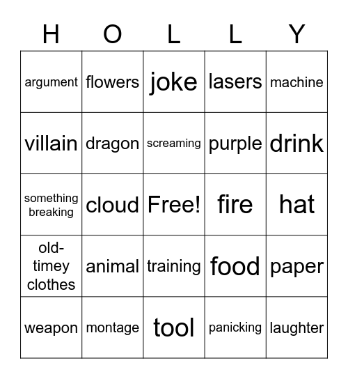 Movie Bingo Card