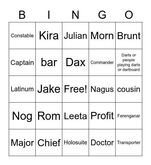 DS9 bingo Card