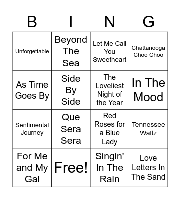 Music Bingo! Bingo Card
