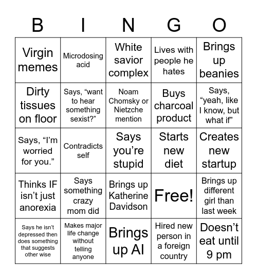 Fife Bingo Card