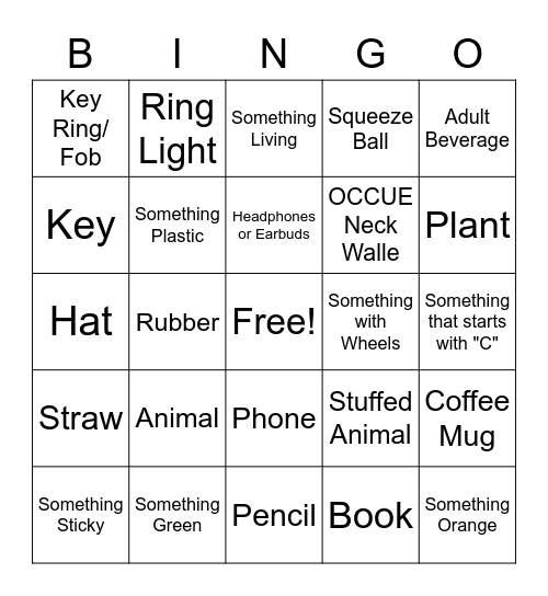 OCCUE BINGO 2021 Bingo Card