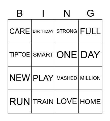 ANIKA BIRTHDAY BINGO Card