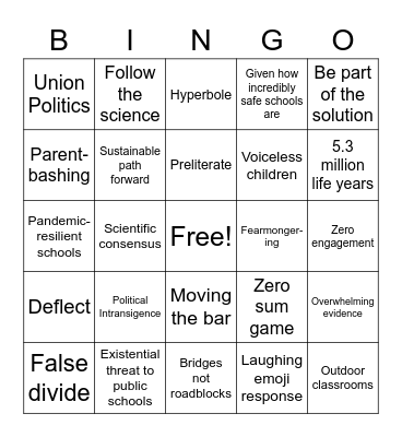 Obvious Bingo Card