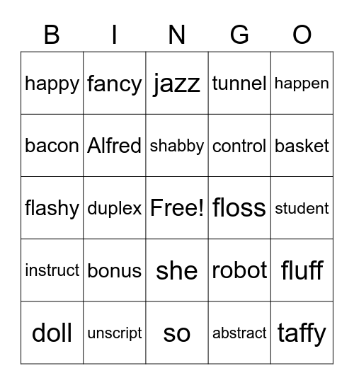 Rules Bingo Card