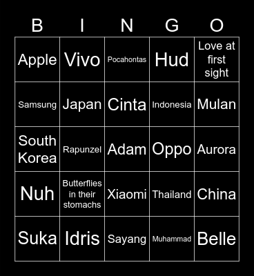 Lisa's Bingo Card