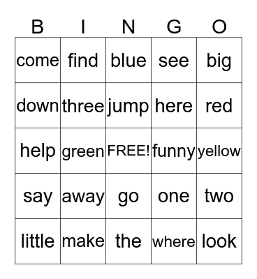 Words on the Windows Bingo Card