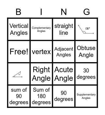 GEOMETRY BINGO Card