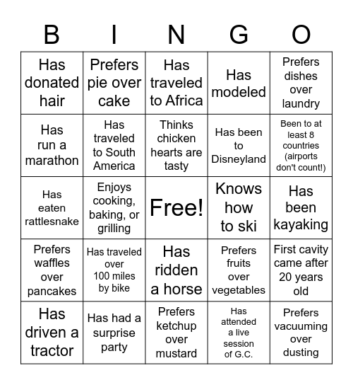 Fun, Silly, Double Date Bingo!!! Bingo Card