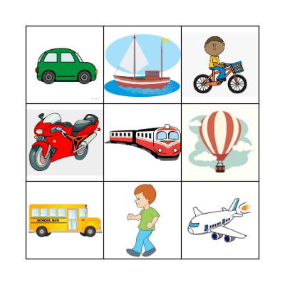 TRANSPORTATION Bingo Card