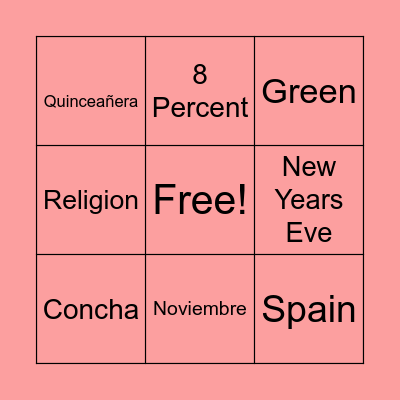 Spanish NFLW Bingo Card