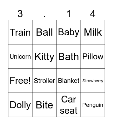 Hattie Grace Bingo! Bingo Card