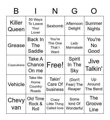 Super Round Bingo Card